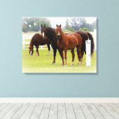 Paarden/schroot van Canvas Afdruk (Insitu (Houten vloer))