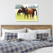 Paarden/schroot van Canvas Afdruk (Insitu (Slaapkamer))