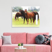 Paarden/schroot van Canvas Afdruk (Insitu (Woonkamer))