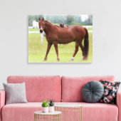 Paarden/schroot van Canvas Afdruk (Insitu (Woonkamer))