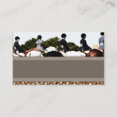 Paarden Show lijn op Equestrian Profile Card Visitekaartje (Achterkant)