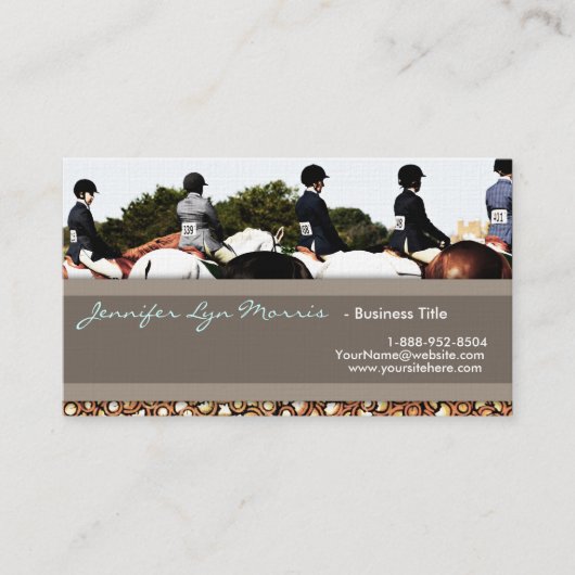 Paarden Show lijn op Equestrian Profile Card Visitekaartje (Voorkant)