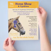 Paarden show of gymkhana flyer (Hand)