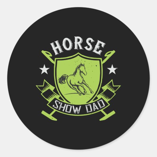 Paarden - Show van paarden Ronde Sticker (Voorkant)