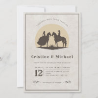 paarden silhouet Cowboy bruiloft