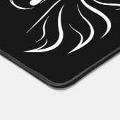Paarden Silhouetten & Monogram op Zwart Bureaumat (Hoek)