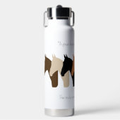 Paarden Silhouettes met paardenprijsopgave Waterfles (Voorkant)