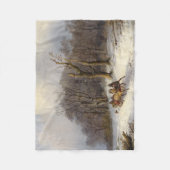 Paarden Sleigh Ride Forest Winter Fleece Blanket (Voorkant)