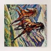 Paarden spelen 600 stuk puzzel legpuzzel (Horizontaal)