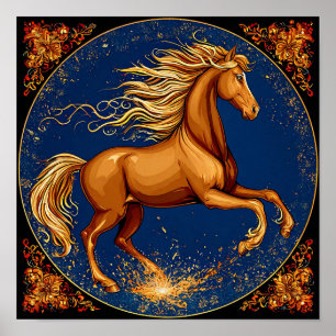 Paarden Sprookje Elegante Fantasie Scene Poster