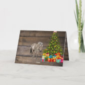 Paarden Stable Kerstmis Kaart (Achterkant)