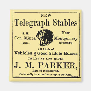 Paarden Stable Newspaper Advertisement Magneet