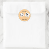Paarden stall rest ronde sticker (Tas)