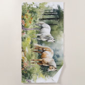 Paarden    strandlaken (Voorkant)
