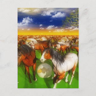 PAARDEN surrealistische kunstschilderijen Briefkaart