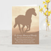 Paarden Sympathie Sepia Spiritueel gedicht Eigen n Kaart (Gele Bloem)