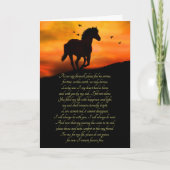 Paarden sympathie voor Spirituele gedicht Kaart (Voorkant)