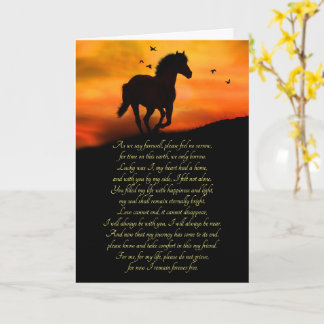 Paarden sympathie voor Spirituele gedicht Kaart