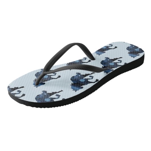 Paarden, Teenslippers Blauw Paard (Schuin)