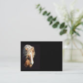 Paarden tegen zwart Visitekaartje (Staand voorkant)