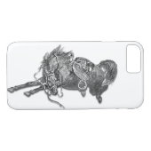 paarden telefoonnummers gepersonaliseerde paardenf Case-Mate iPhone case (Achterkant (Horizontaal))