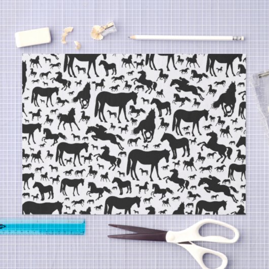 Paarden Tkwestie- of losbladpapier Tissuepapier (Craft)