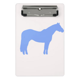 Paarden Trainer Bedrijf Blauw Eenvoudig en Modern Mini Klembord