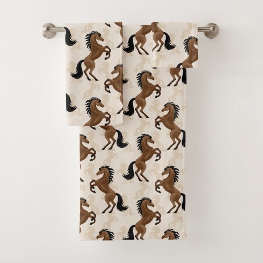 Paarden uit het bruine land bad handdoek (Insitu)