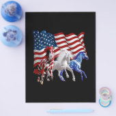 Paarden Usa Amerikaanse Vlag Paard Flyer (Enkel)