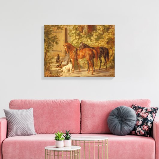 Paarden van Albrecht Adam Canvas Afdruk (Insitu (Woonkamer))