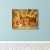Paarden van Albrecht Adam Canvas Afdruk (Insitu (Houten vloer))