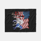 Paarden van Amerikaanse vlag Fleece Deken (Voorkant (Horizontaal))