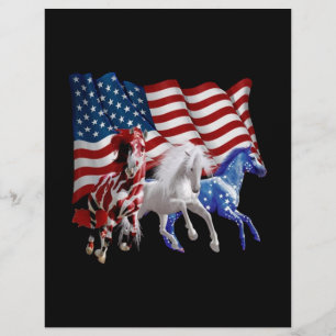 Paarden van Amerikaanse vlag Flyer