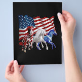 Paarden van Amerikaanse vlag Flyer (Hand)