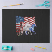 Paarden van Amerikaanse vlag Tissuepapier (Craft)