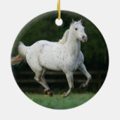 Paarden van Appaloosa die 1 lopen Keramisch Ornament (Achterkant)