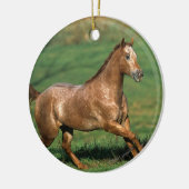 Paarden van Appaloosa die in Grassy Field lopen Keramisch Ornament (Links)