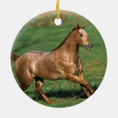 Paarden van Appaloosa die in Grassy Field lopen Keramisch Ornament (Achterkant)