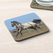 Paarden van Appaloosa die lopen 3 Bier Onderzetter (Linkerzijde)