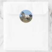 Paarden van Appaloosa die lopen 3 Ronde Sticker (Tas)