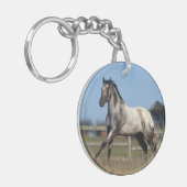 Paarden van Appaloosa die lopen 3 Sleutelhanger (Voorkant Links)