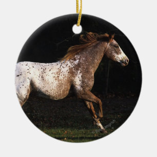 Paarden van Appaloosa die lopen 4 Keramisch Ornament