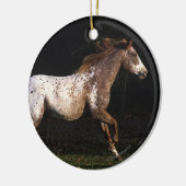 Paarden van Appaloosa die lopen 4 Keramisch Ornament (Links)
