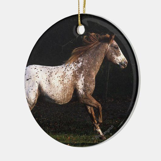 Paarden van Appaloosa die lopen 4 Keramisch Ornament (Links)