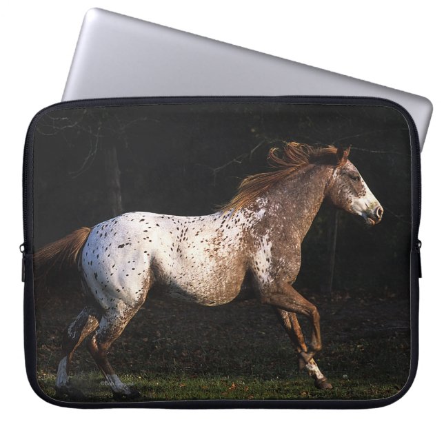 Paarden van Appaloosa die lopen 4 Laptop Sleeve (Voorkant)