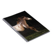 Paarden van Appaloosa die lopen 4 Notitieboek (Rechterzijde)