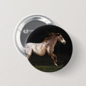 Paarden van Appaloosa die lopen 4 Ronde Button 5,7 Cm (Voorkant /achterkant)