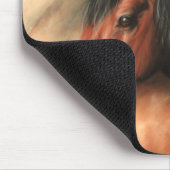 Paarden van baai en kastanje muismat (Hoek)