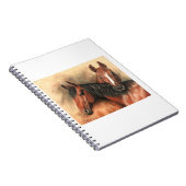 Paarden van baai en kastanje notitieboek (Rechterzijde)
