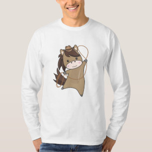 Paarden van cowboy paarden Cattle Lasso Westerne R T-shirt